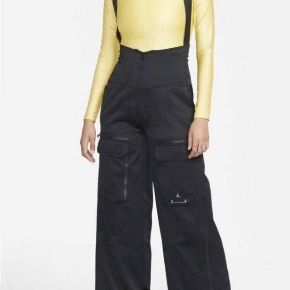 Nike - Jordan Black Wide Leg Women's Pants Jumpsuit
